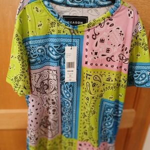 Reason Kids Vibrant Bandana Print Tee